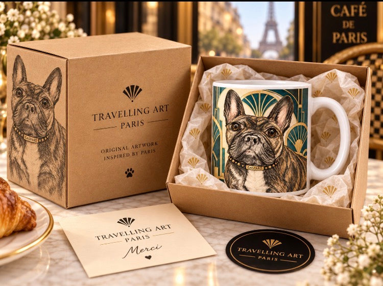 Gaspard - Parisian Art Deco dog mug