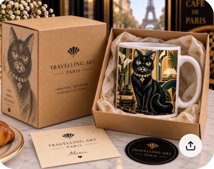 Bijou – Parisian Art Deco Cat Mug