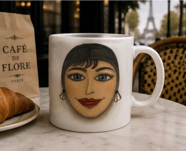 Simone -  Parisian Art Deco Mug – Original Artist Design.