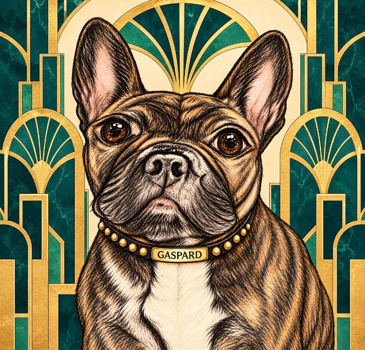 Gaspard - Parisian Art Deco dog mug