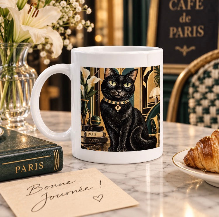 Bijou – Parisian Art Deco Cat Mug