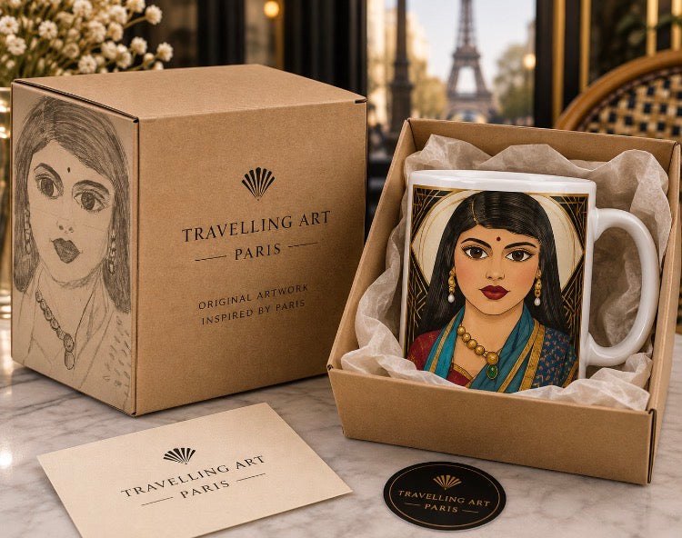 Princess Amira – Parisian Art Deco Mug – Original Artist Design